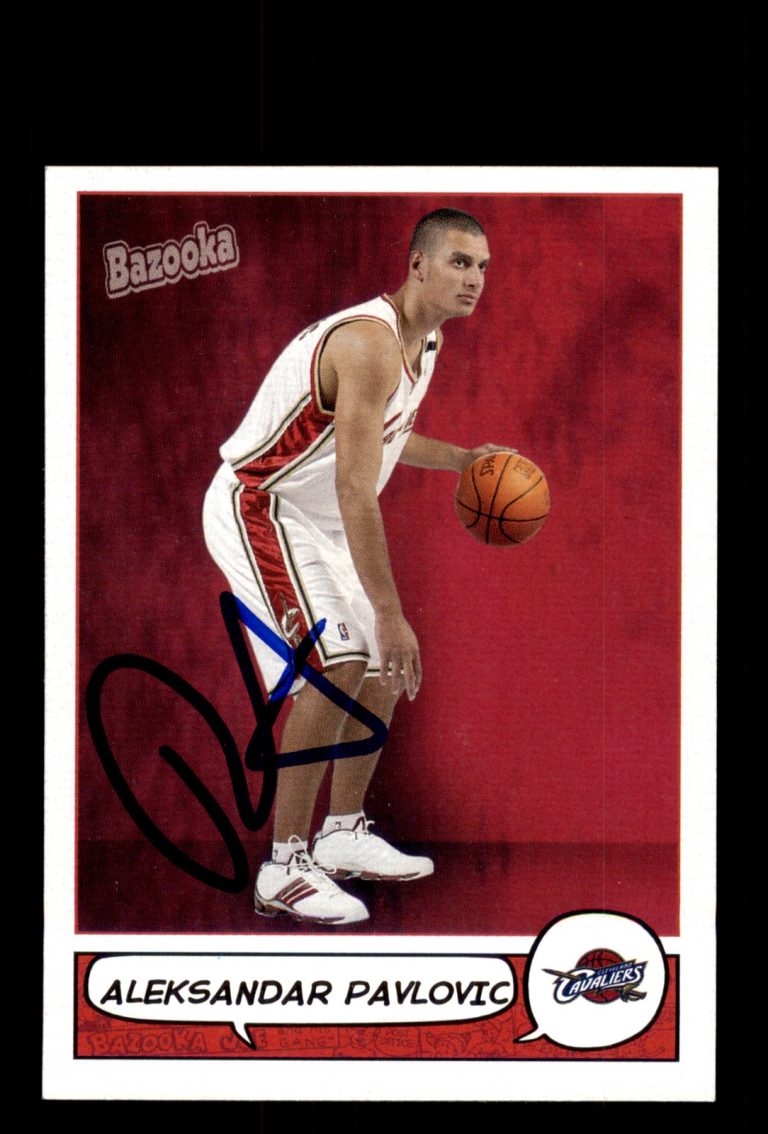 Signed Basketball Card Auto Aleksandar Pavlovic 2004-05 Bazooka #113 Cavaliers