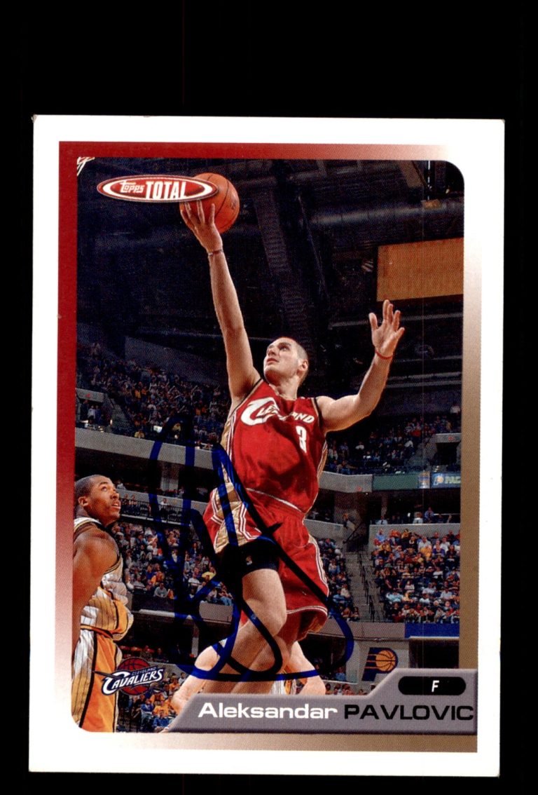 Signed Basketball Card Auto Aleksandar Pavlovic 2005-06 Topps Total #172