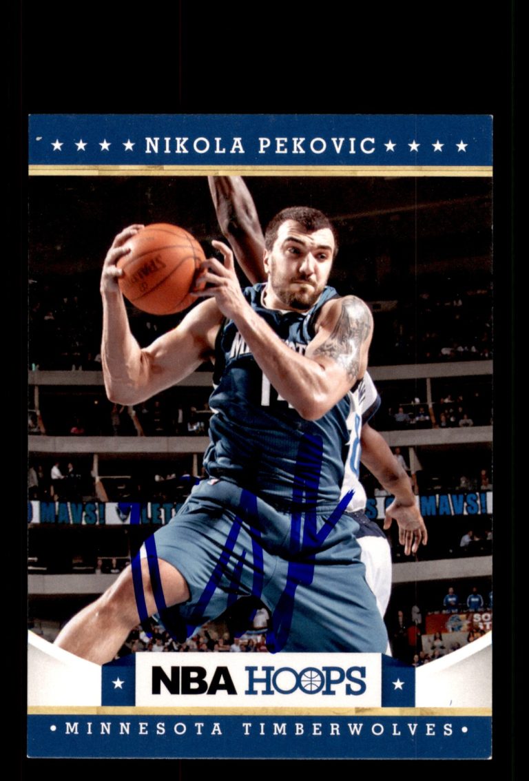 Signed Basketball Card Auto Nikola Pekovic 2012-13 Hoops #119 Timberwolves