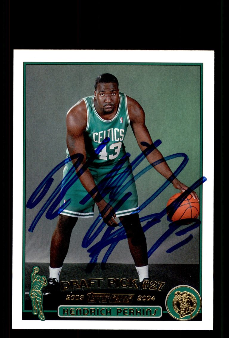 Signed Basketball Card Auto Kendrick Perkins 2003-04 Topps #247 Boston Celtics