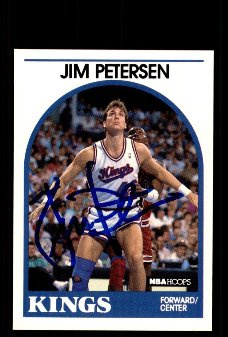 Signed Basketball Card Auto Jim Petersen 1989-90 Hoops #147 Sacramento Kings