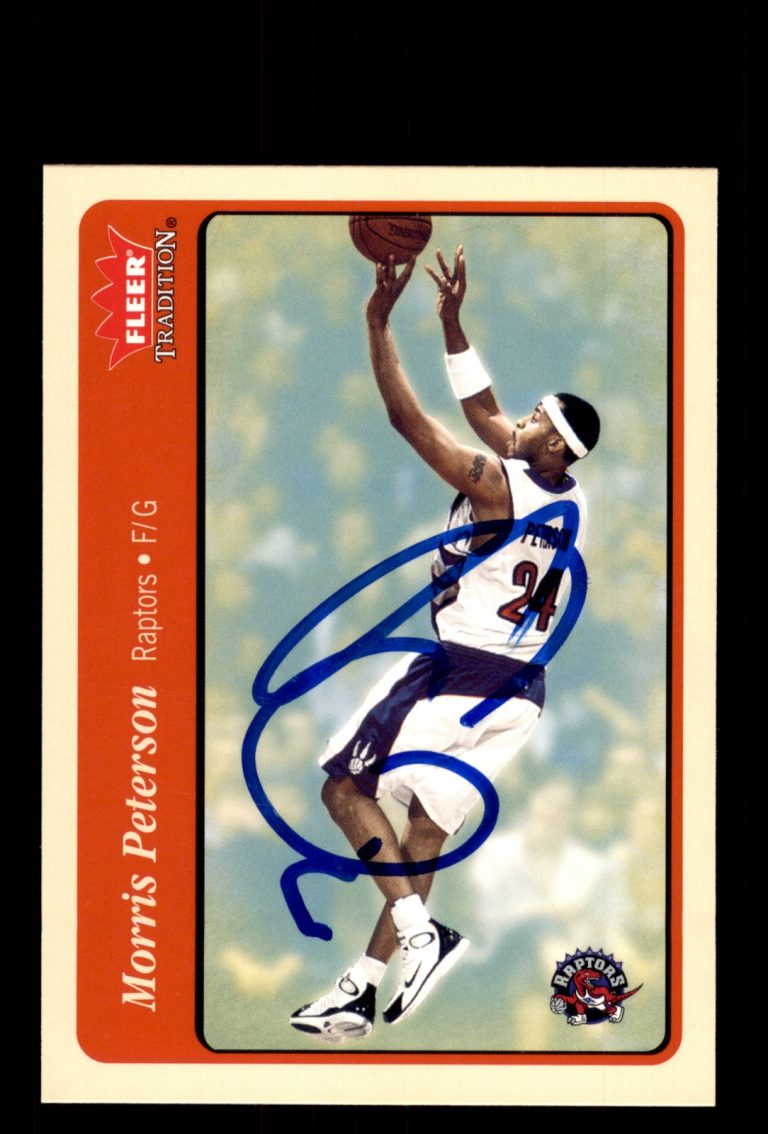 Signed Basketball Card Auto Morris Peterson 2004-05 Fleer Tradition #185 Raptors