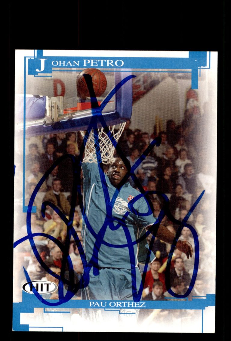Signed Basketball Card Auto Johan Petro 2005 SAGE HIT #15 Pau Orthez