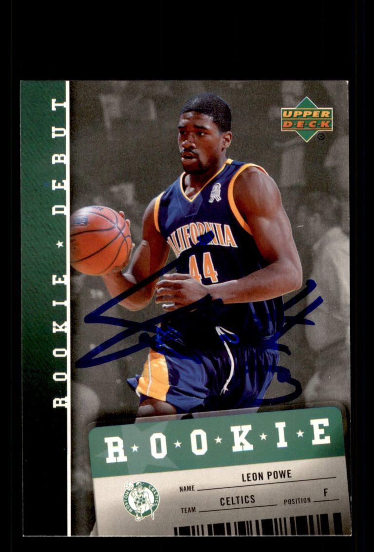 Signed Basketball Card Auto Leon Powe 2006-07 Upper Deck Rookie Debut #123
