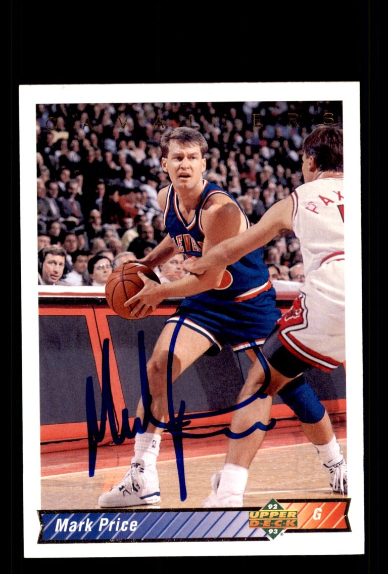 Signed Basketball Card Auto Mark Price 1992-93 Upper Deck #234 Cavaliers