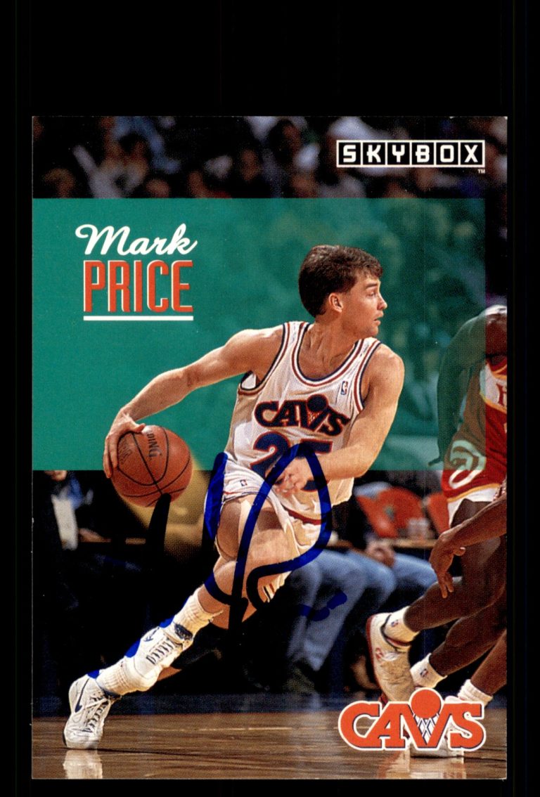 Signed Basketball Card Auto Mark Price 1992-93 SkyBox #44 Cleveland Cavaliers