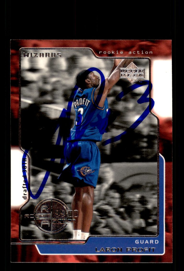 Signed Basketball Card Auto Laron Profit 1999-00 Upper Deck #349 Wizards