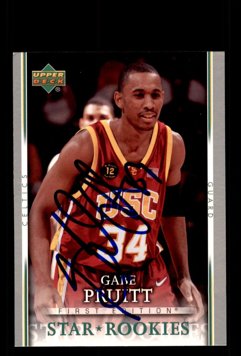Signed Basketball Card Auto Gabe Pruitt 2007-08 Upper Deck First Edition #230