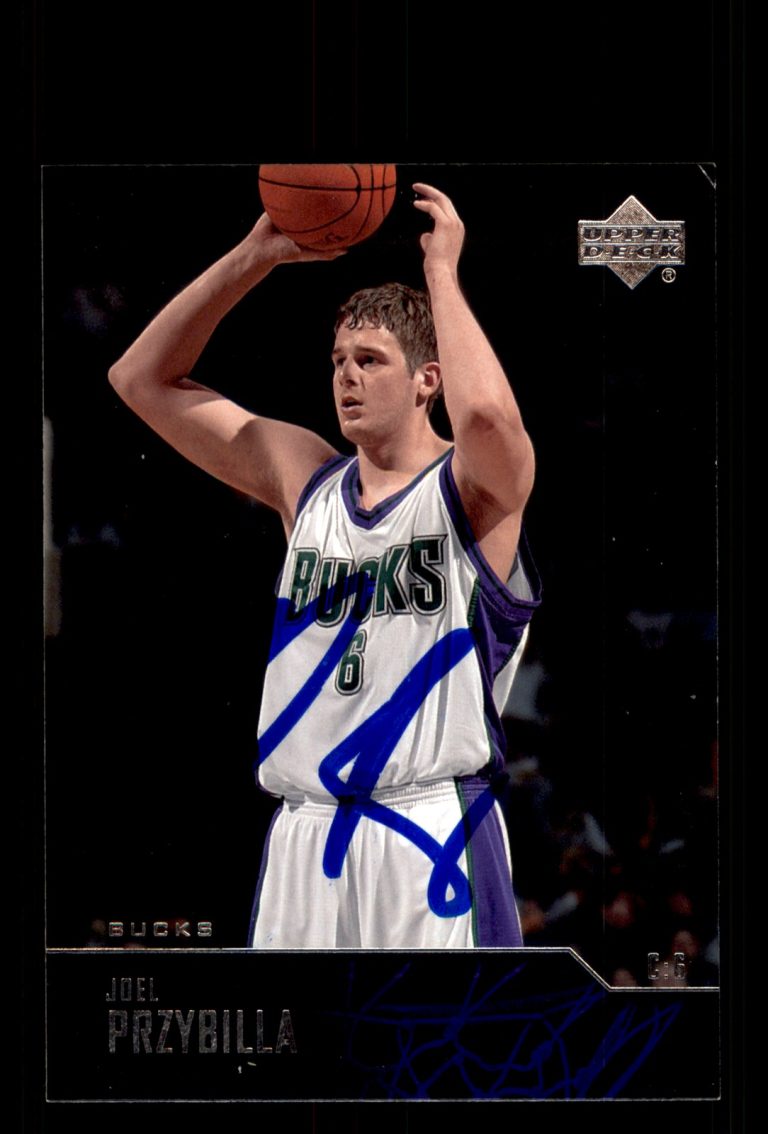 Signed Basketball Card Auto Joel Przybilla 2003-04 Upper Deck #147 Bucks