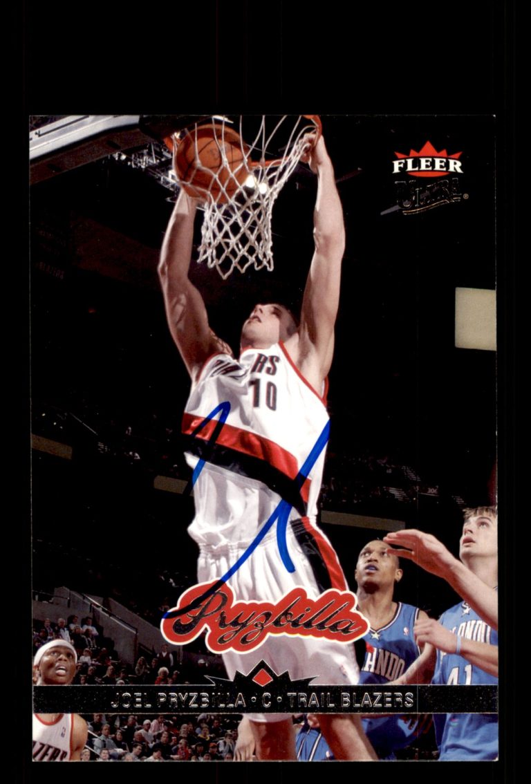 Signed Basketball Card Auto Joel Przybilla 2006-07 Ultra #133 Trail Blazers