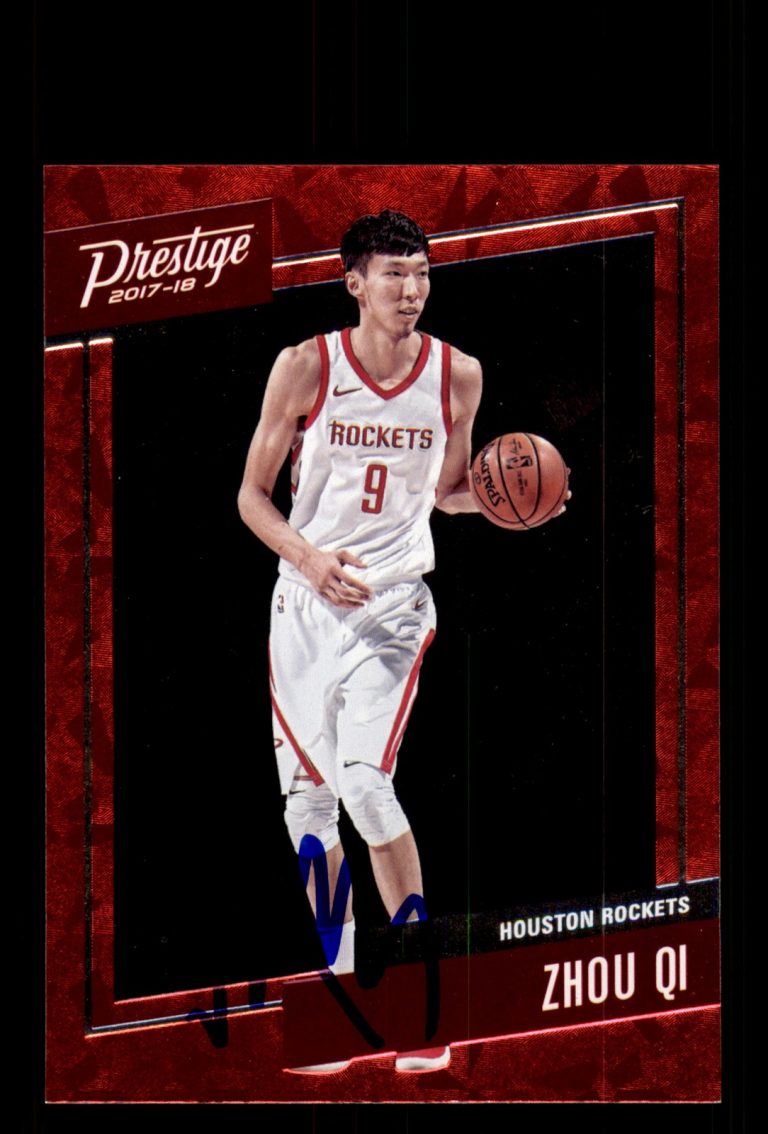 Signed Basketball Card Auto Zhou Qi 2017-18 Panini Prestige #49 China