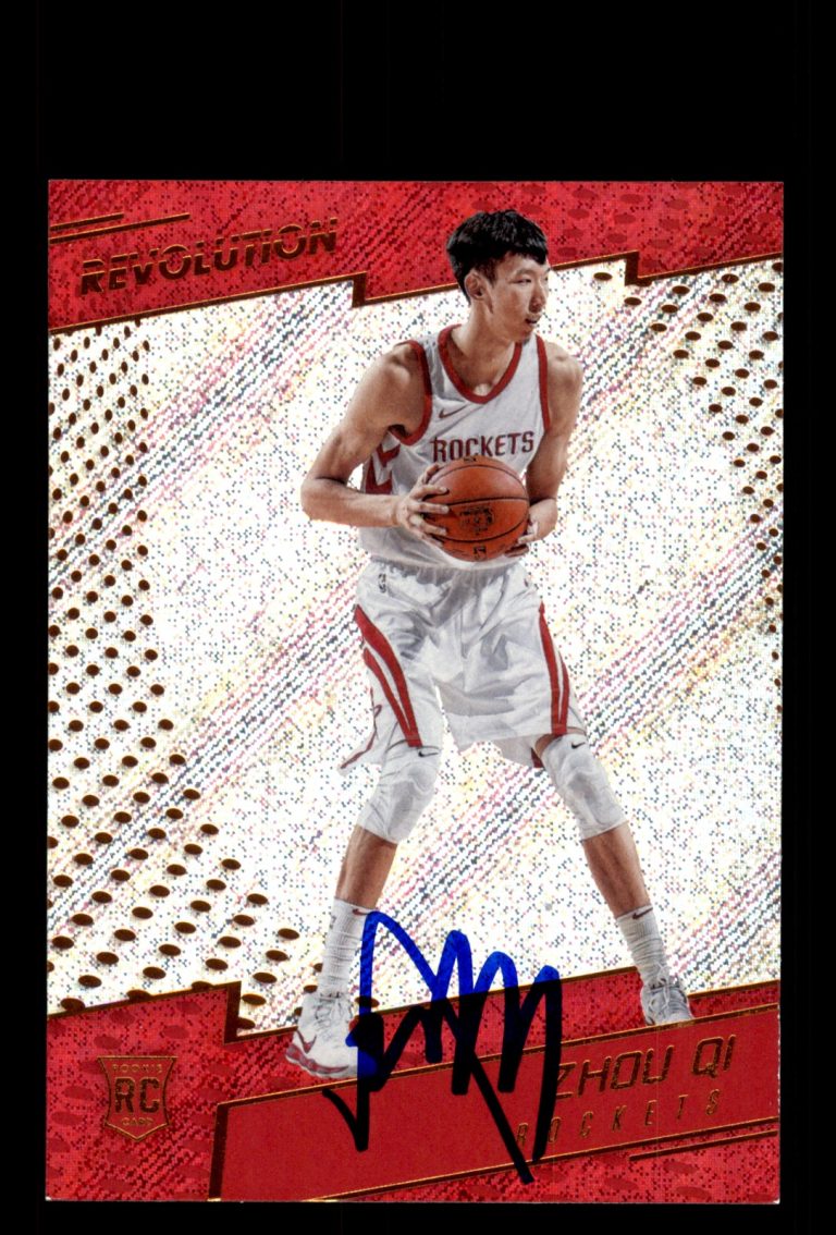 Signed Basketball Card Auto Zhou Qi 2017-18 Panini Revolution #138 China