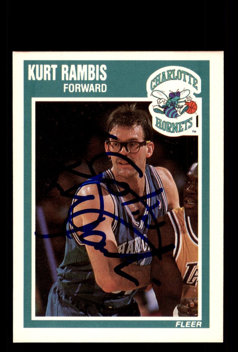 Signed Basketball Card Auto Kurt Rambis 1989-90 Fleer #16 Charlotte Hornets