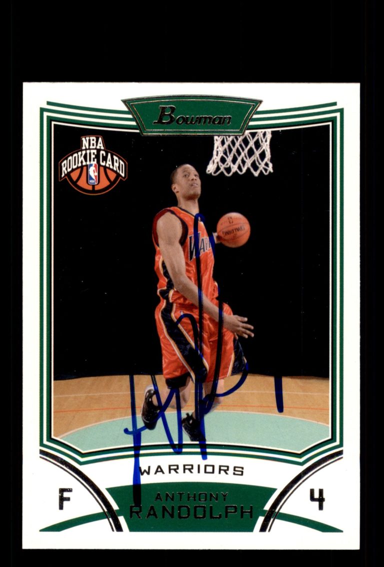 Signed Basketball Card Auto Anthony Randolph 2008-09 Bowman #123 Warriors