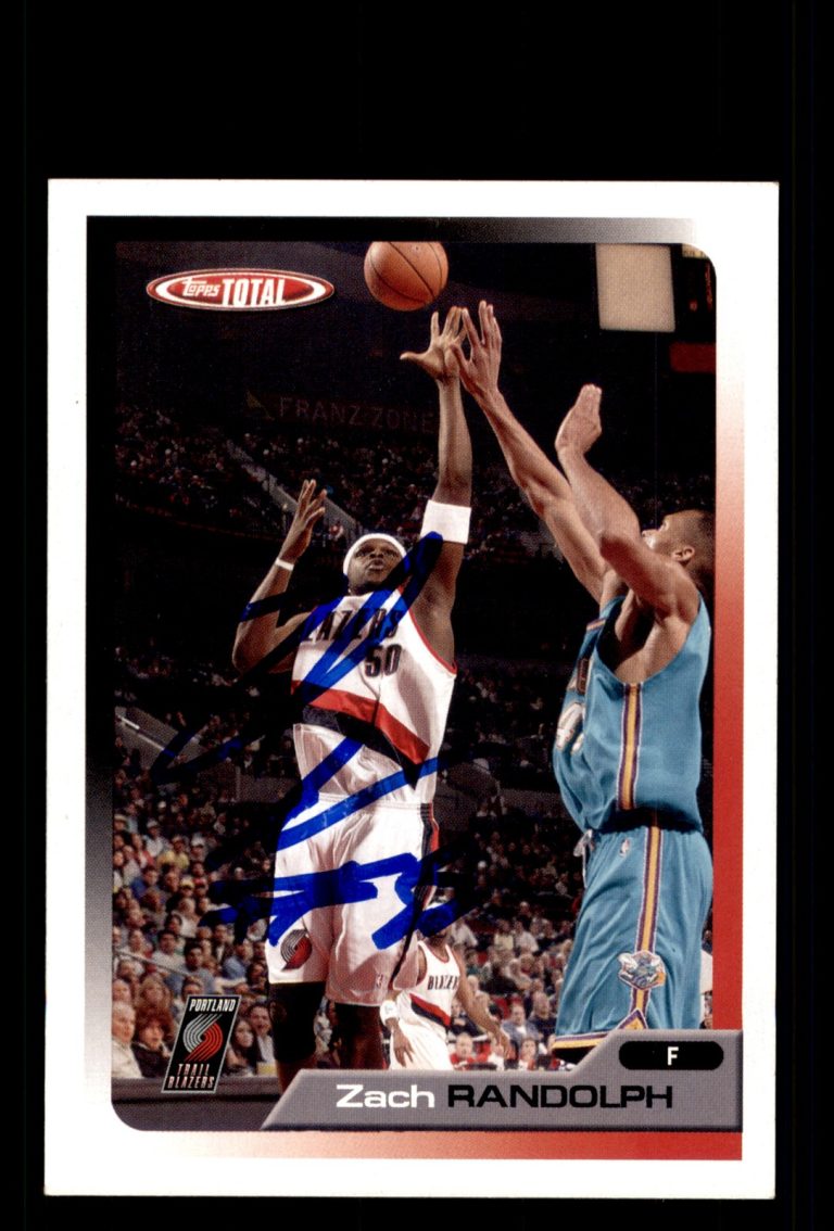 Signed Basketball Card Auto Zach Randolph 2005-06 Topps Total #97 Trail Blazers
