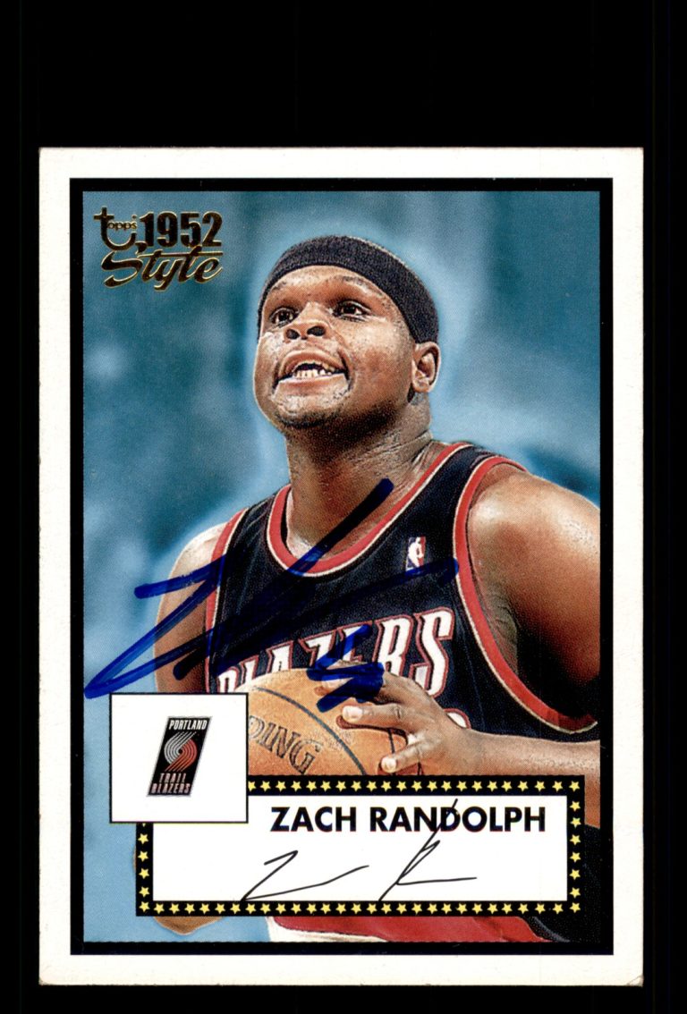 Signed Basketball Card Auto Zach Randolph 2005-06 Topps 1952 Style #27