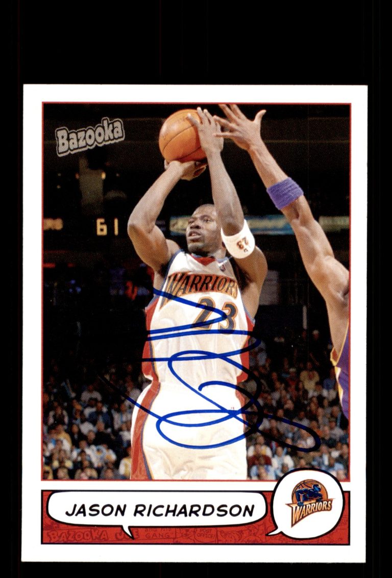 Signed Basketball Card Auto Jason Richardson 2004-05 Bazooka #48 Warriors