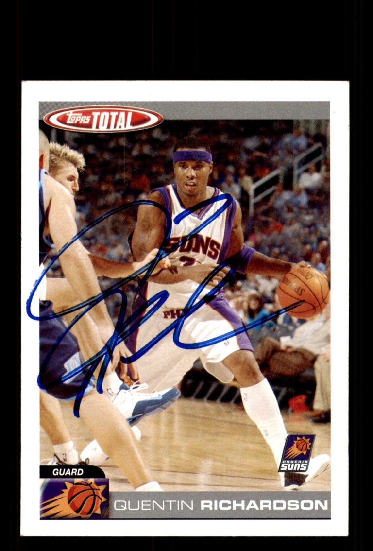Signed Basketball Card Auto Quentin Richardson 2004-05 Topps Total #126 Suns
