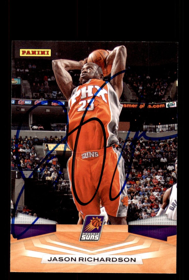 Signed Basketball Card Auto Jason Richardson 2009-10 Panini #286 Phoenix Suns