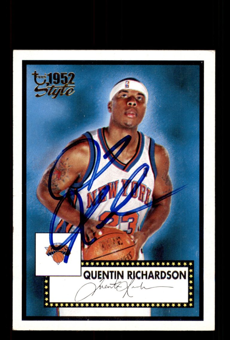 Signed Basketball Card Auto Quentin Richardson 2005-06 Topps 1952 Style #21