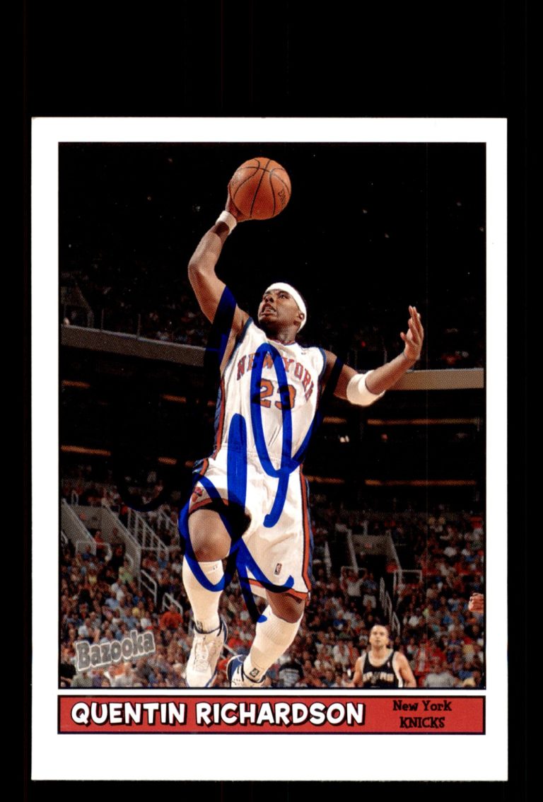 Signed Basketball Card Auto Quentin Richardson 2005-06 Bazooka #53 Knicks