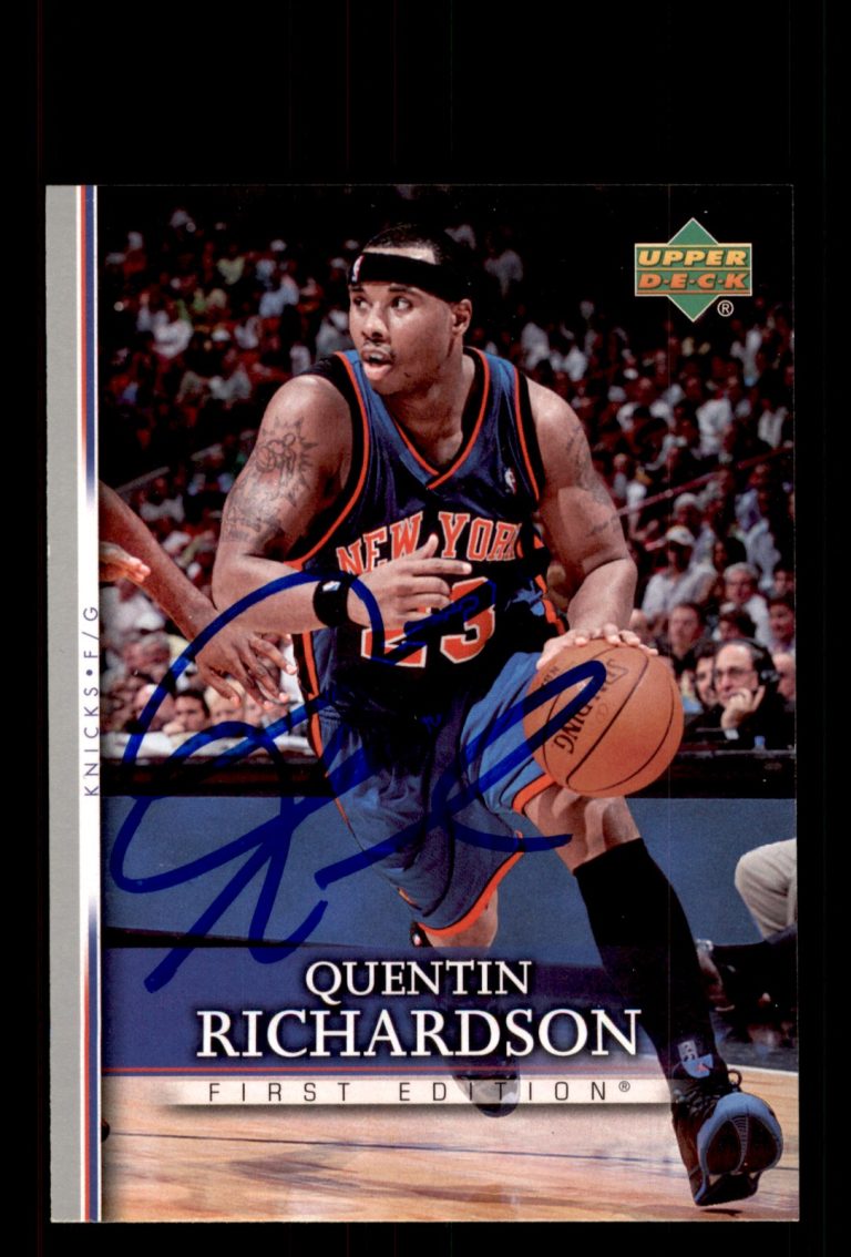 Signed Basketball Card Auto Quentin Richardson 2007-08 Upper Deck First Edition