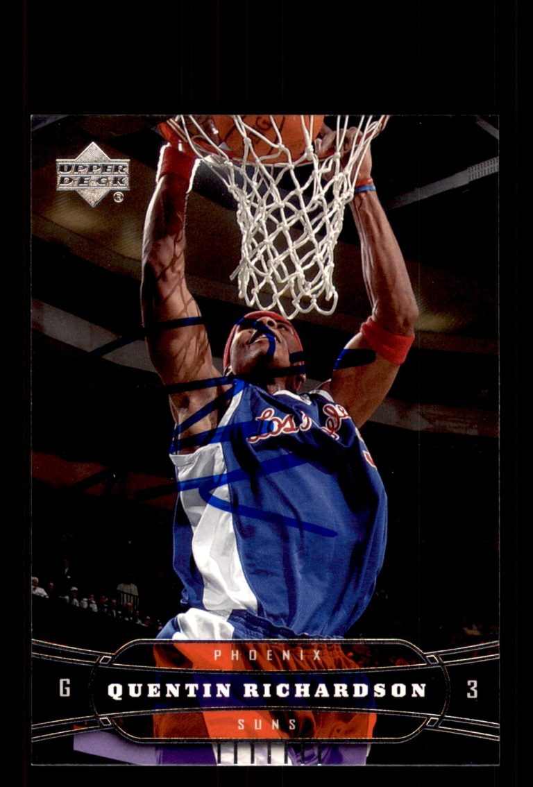 Signed Basketball Card Auto Quentin Richardson 2004-05 Upper Deck #153 Suns