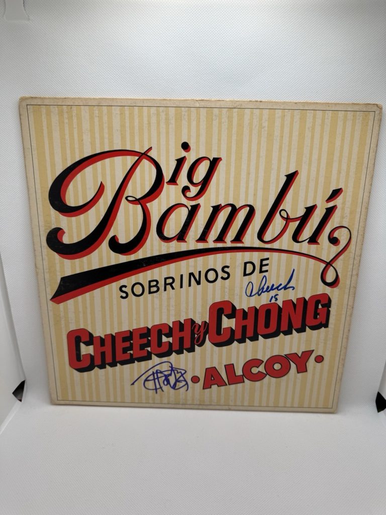 Cheech and Chong signed Big Bambu Album Record Vinyl LP JSA COA Autograph Dual