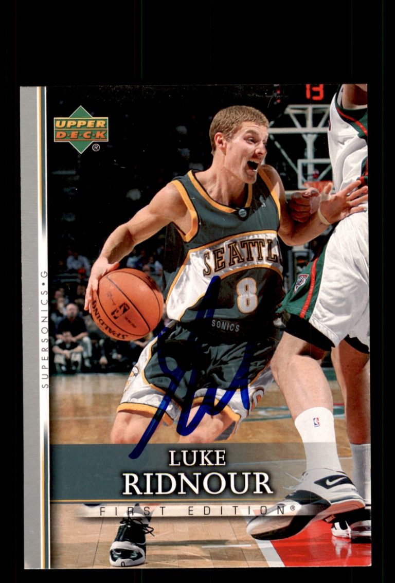 Signed Basketball Card Auto Luke Ridnour 2007-08 Upper Deck First Edition #75
