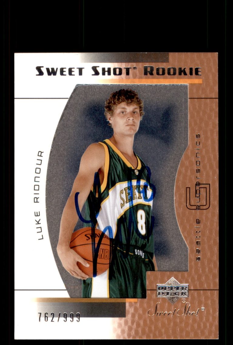 Signed Basketball Card Auto Luke Ridnour 2003-04 Upper Deck Sweet Shot #104