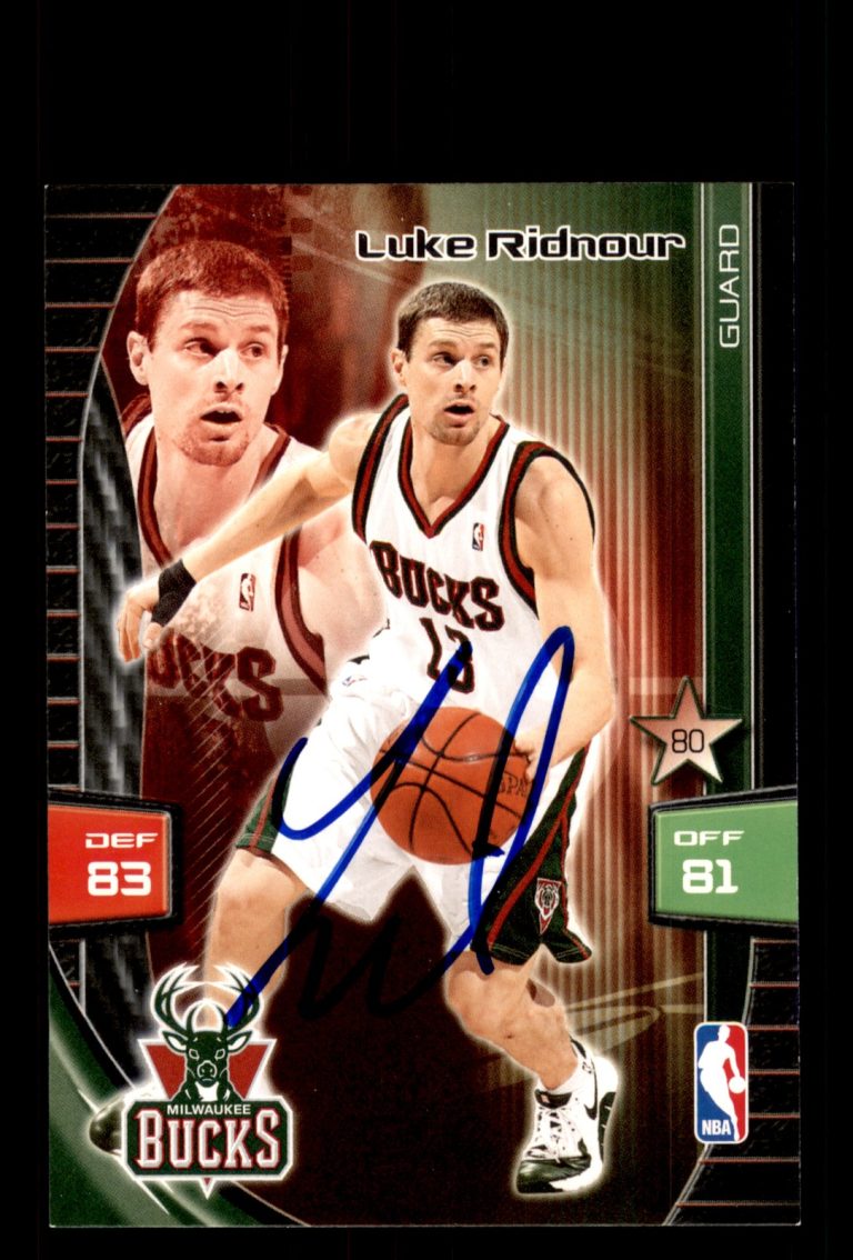 Signed Basketball Card Auto Luke Ridnour 2009-10 Panini Adrenalyn XL Bucks