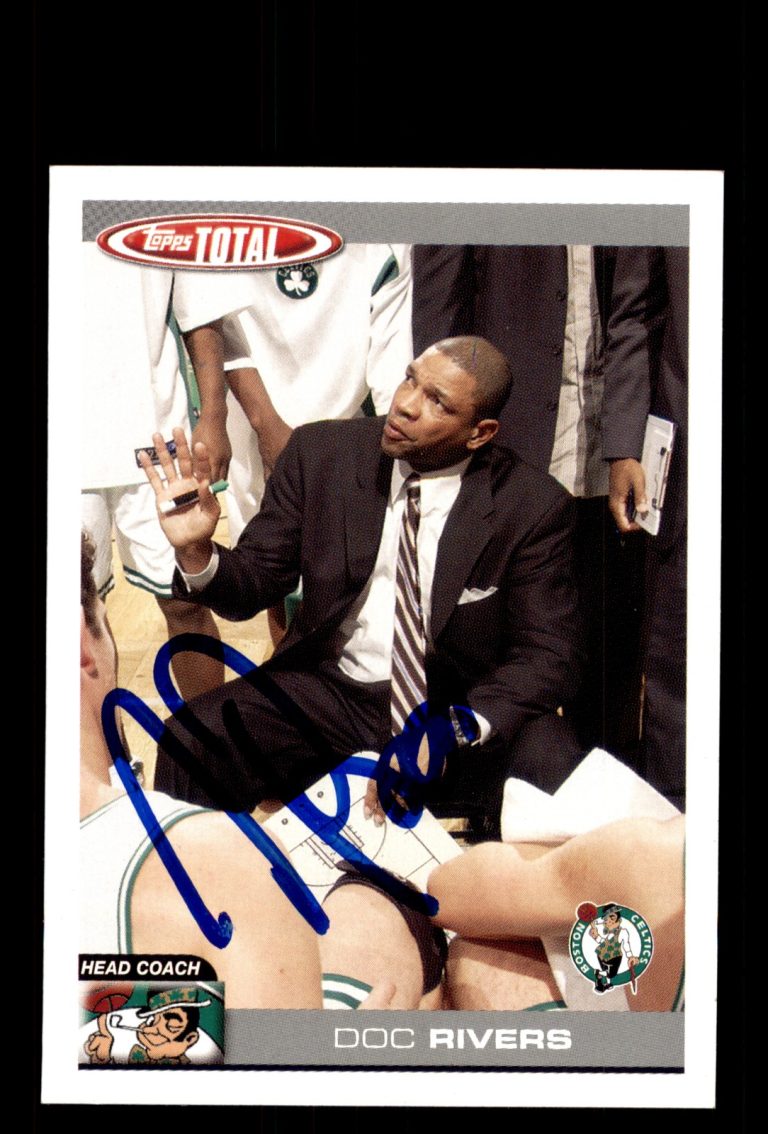 Signed Basketball Card Auto Doc Rivers 2004-05 Topps Total #363 Boston Celtics