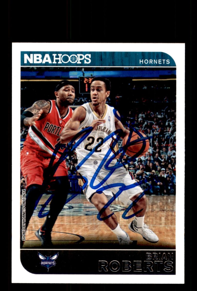 Signed Basketball Card Auto Brian Roberts 2014-15 Hoops #197 Charlotte Hornets