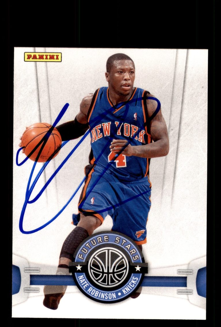 Signed Basketball Card Auto Nate Robinson 2009-10 Panini #13 New York Knicks