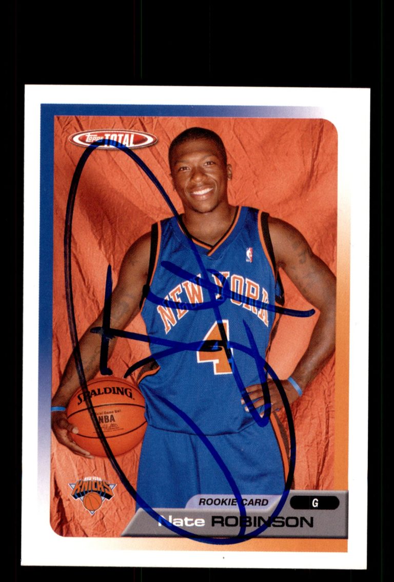 Signed Basketball Card Auto Nate Robinson 2005-06 Topps Total #249 Knicks
