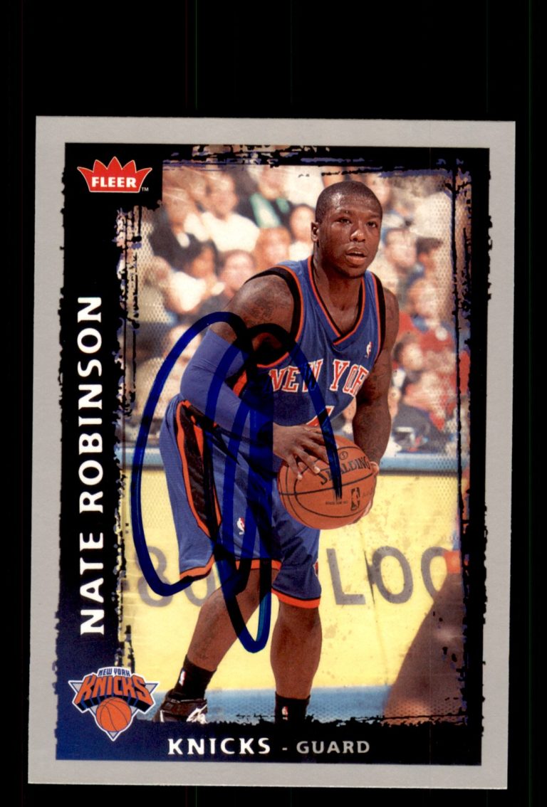 Signed Basketball Card Auto Nate Robinson 2008-09 Fleer #93 New York Knicks