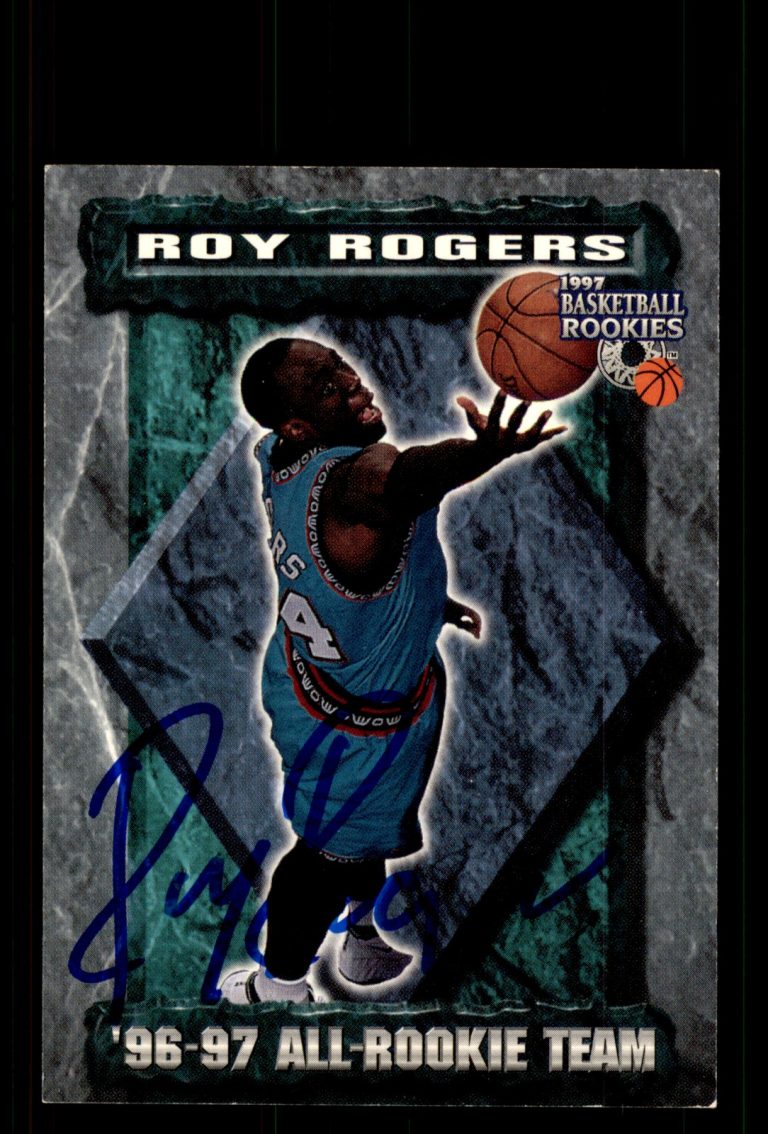 Signed Basketball Card Auto Roy Rogers 1997 Score Board Rookies #87 Grizzlies
