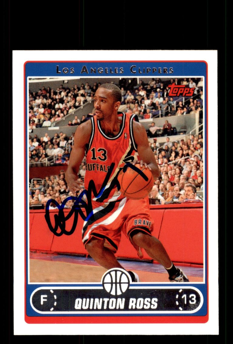 Signed Basketball Card Auto Quinton Ross 2006-07 Topps #144 Los Angeles Clippers