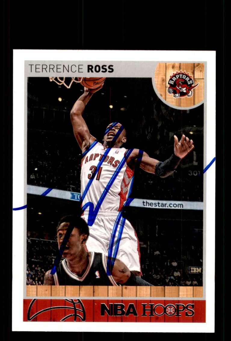 Signed Basketball Card Auto Terrence Ross 2013-14 Hoops #166 Toronto Raptors
