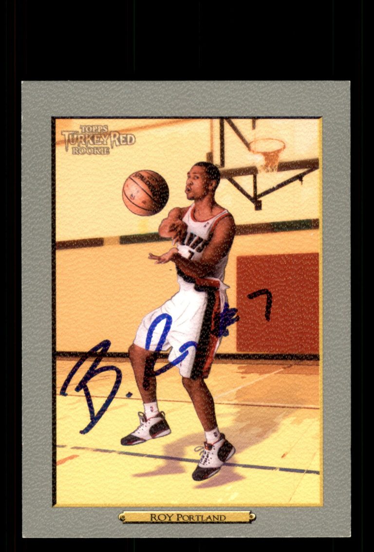 Signed Basketball Card Auto Brandon Roy 2006-07 Topps Turkey Red #176