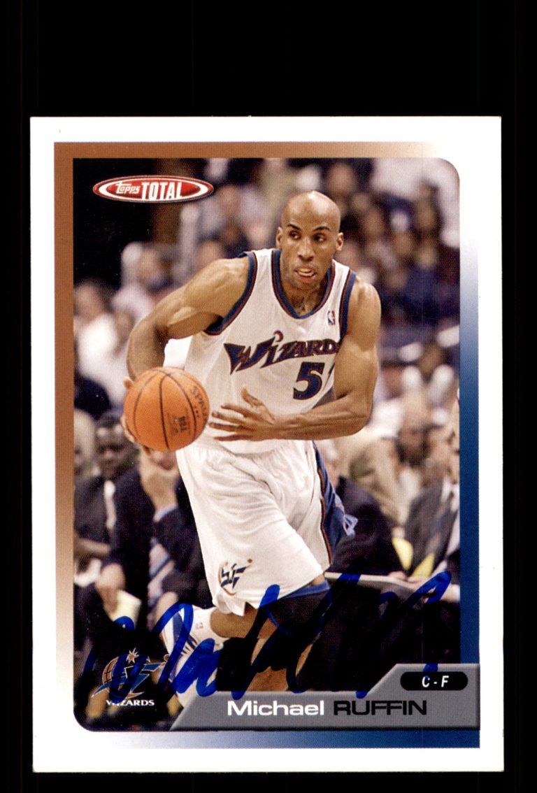 Signed Basketball Card Auto Michael Ruffin 2005-06 Topps Total #309 Wizards
