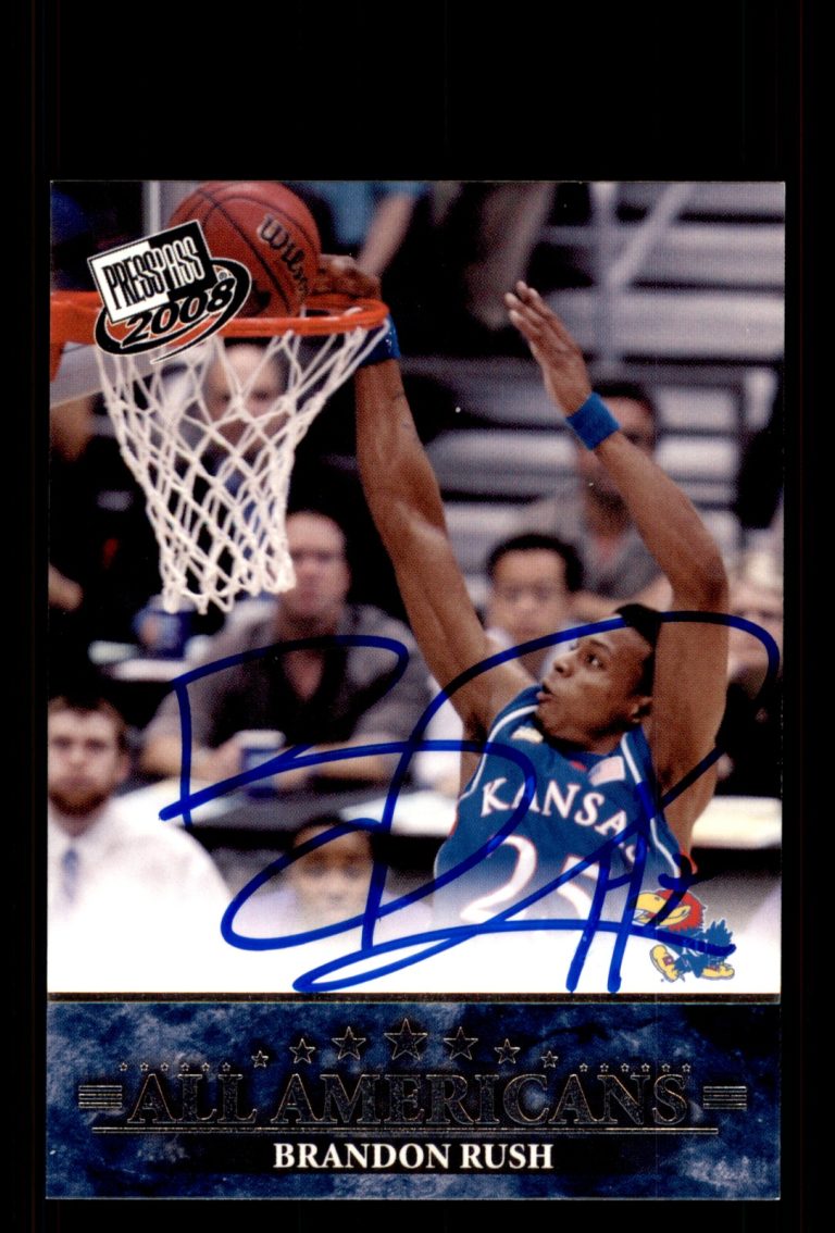 Signed Basketball Card Auto Brandon Rush 2008 Press Pass #46 Kansas Jayhawks