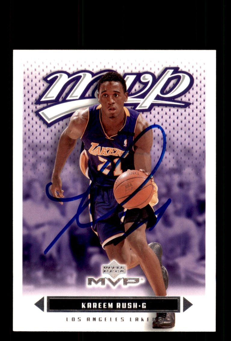 Signed Basketball Card Auto Kareem Rush 2003-04 Upper Deck MVP #78 Lakers