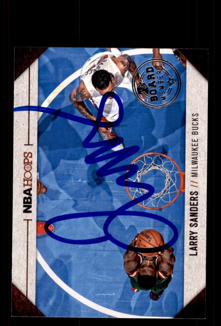 Signed Basketball Card Auto Larry Sanders 2013-14 Panini NBA #24 Bucks