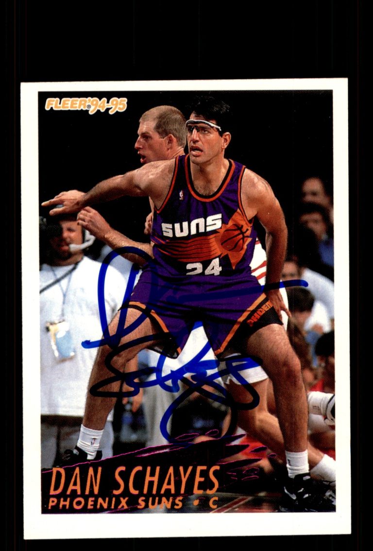 Signed Basketball Card Auto Dan Schayes 1994-95 Fleer #353 Phoenix Suns