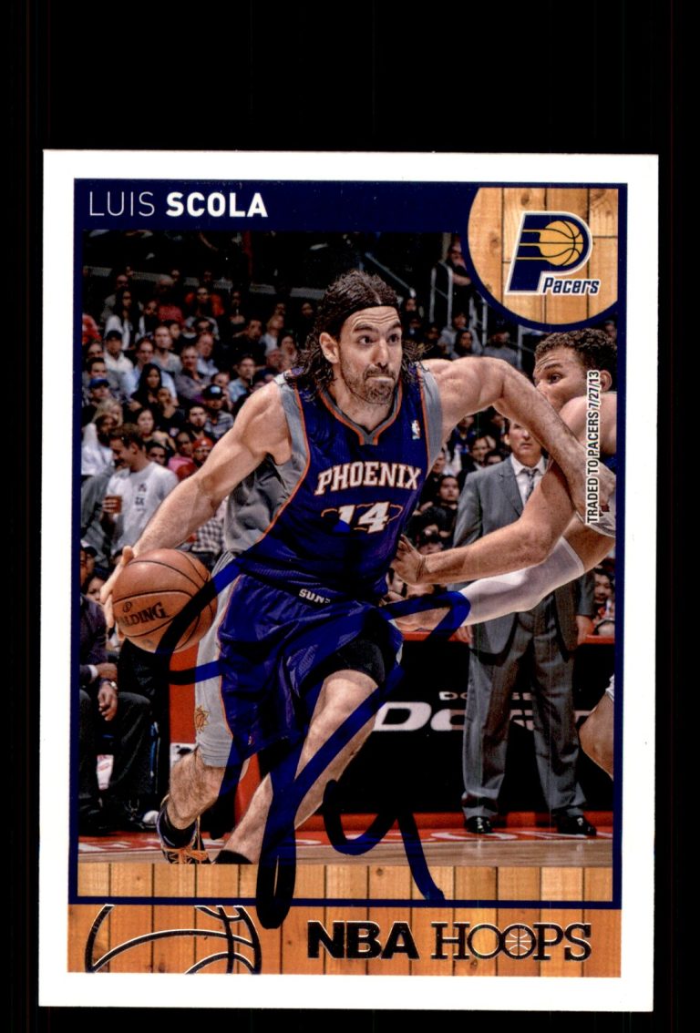 Signed Basketball Card Auto Luis Scola 2013-14 Hoops #66 Indiana Pacers