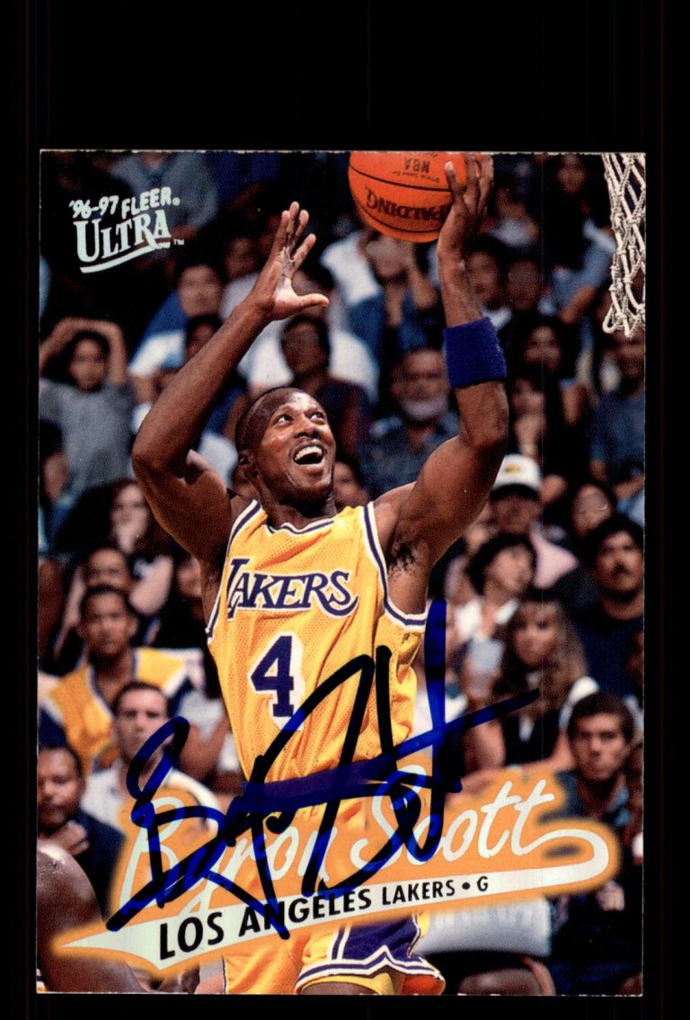 Signed Basketball Card Auto Byron Scott 1996-97 Ultra #205 Los Angeles Lakers