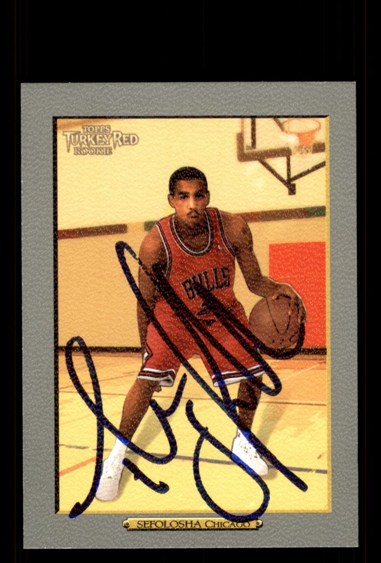 Signed Basketball Card Auto Thabo Sefolosha 2006-07 Topps Turkey Red #193 Bulls