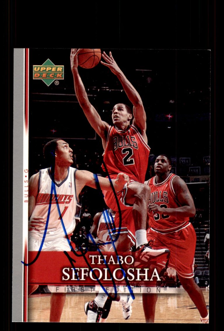 Signed Basketball Card Auto Thabo Sefolosha 2007-08 Upper Deck First Edition
