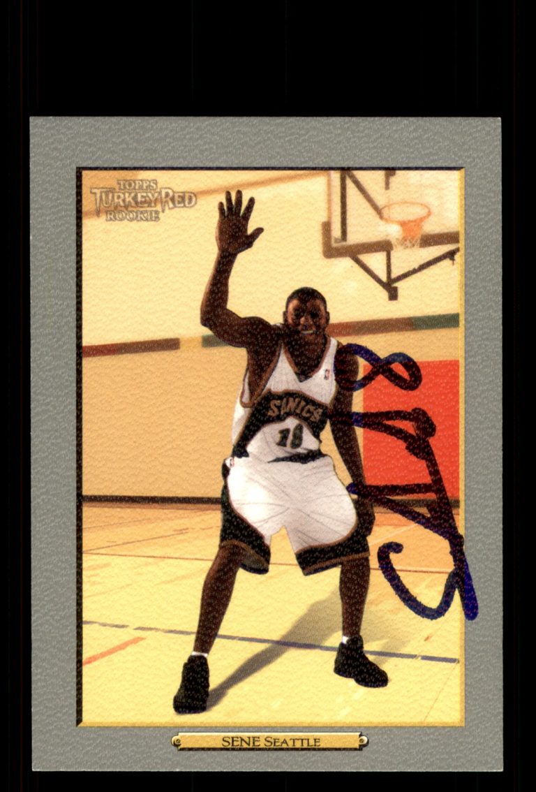 Signed Basketball Card Auto Saer Sene 2006-07 Topps Turkey Red #213 SuperSonics